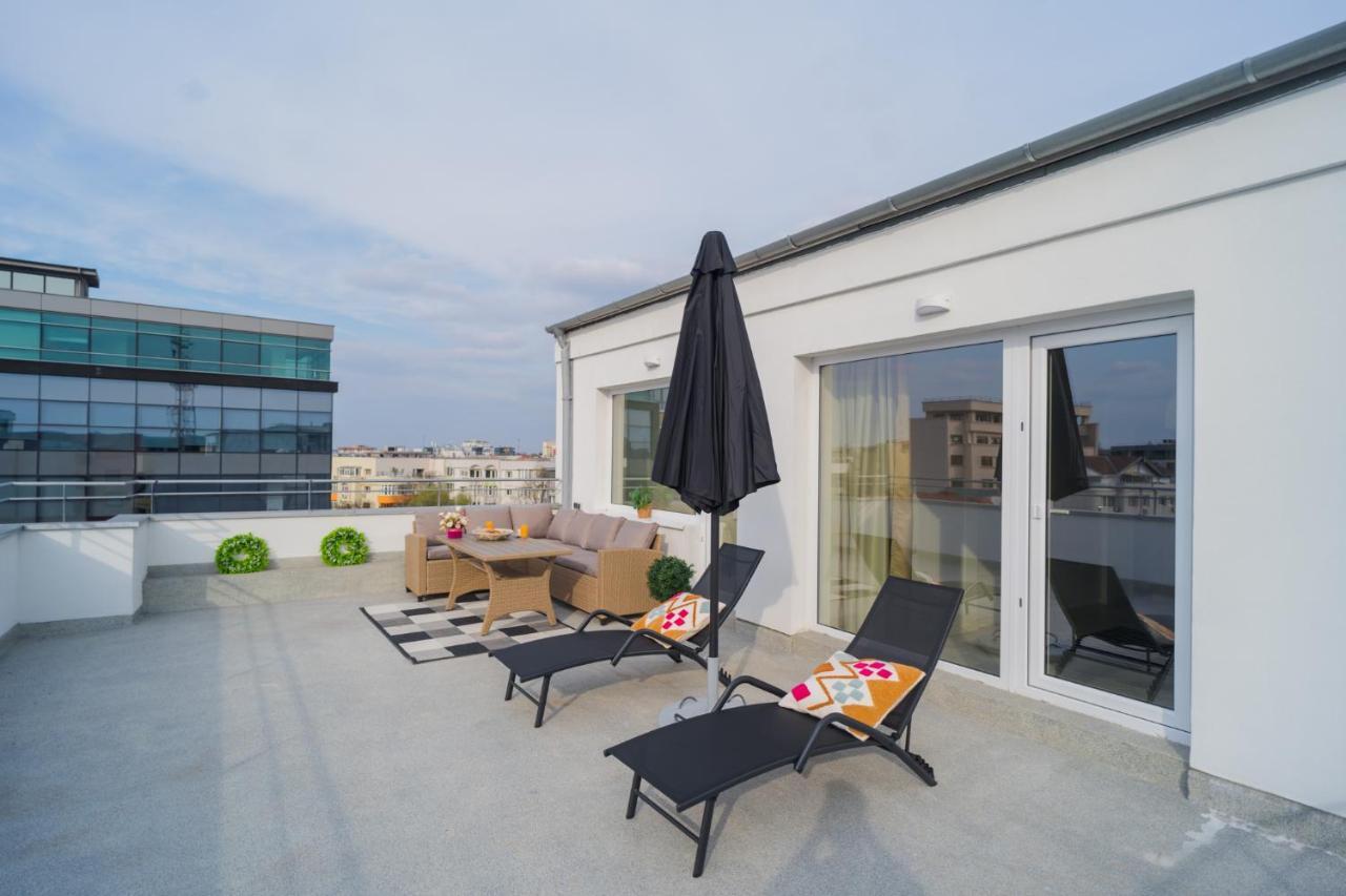 Penthouse With Huge Rooftop Terrace & City View Бухарест Екстер'єр фото